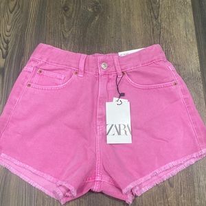 NWT PINK ZARA KIDS JEAN SHORTS